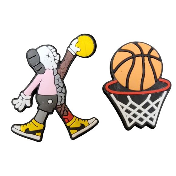 Shoe Charms Lot 14 Pc Food Animals Basketball Rubiks Cube Rose Flower Bundle - Picture 4 of 5